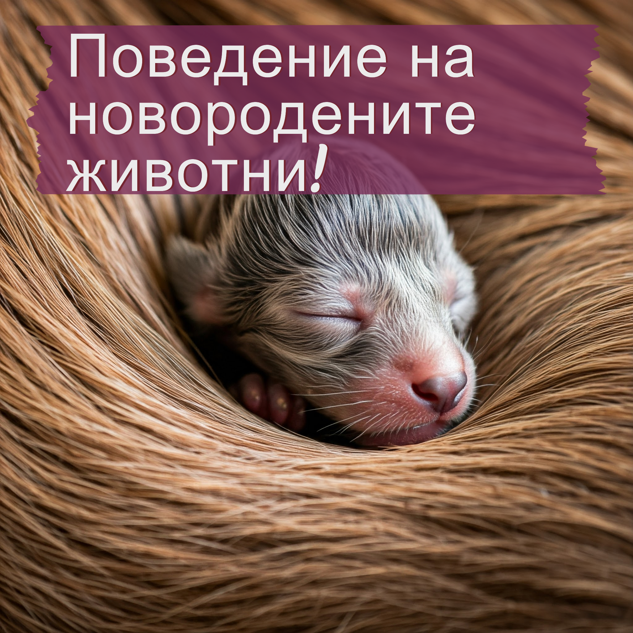 Някои характерни особености на поведението на новородените животни