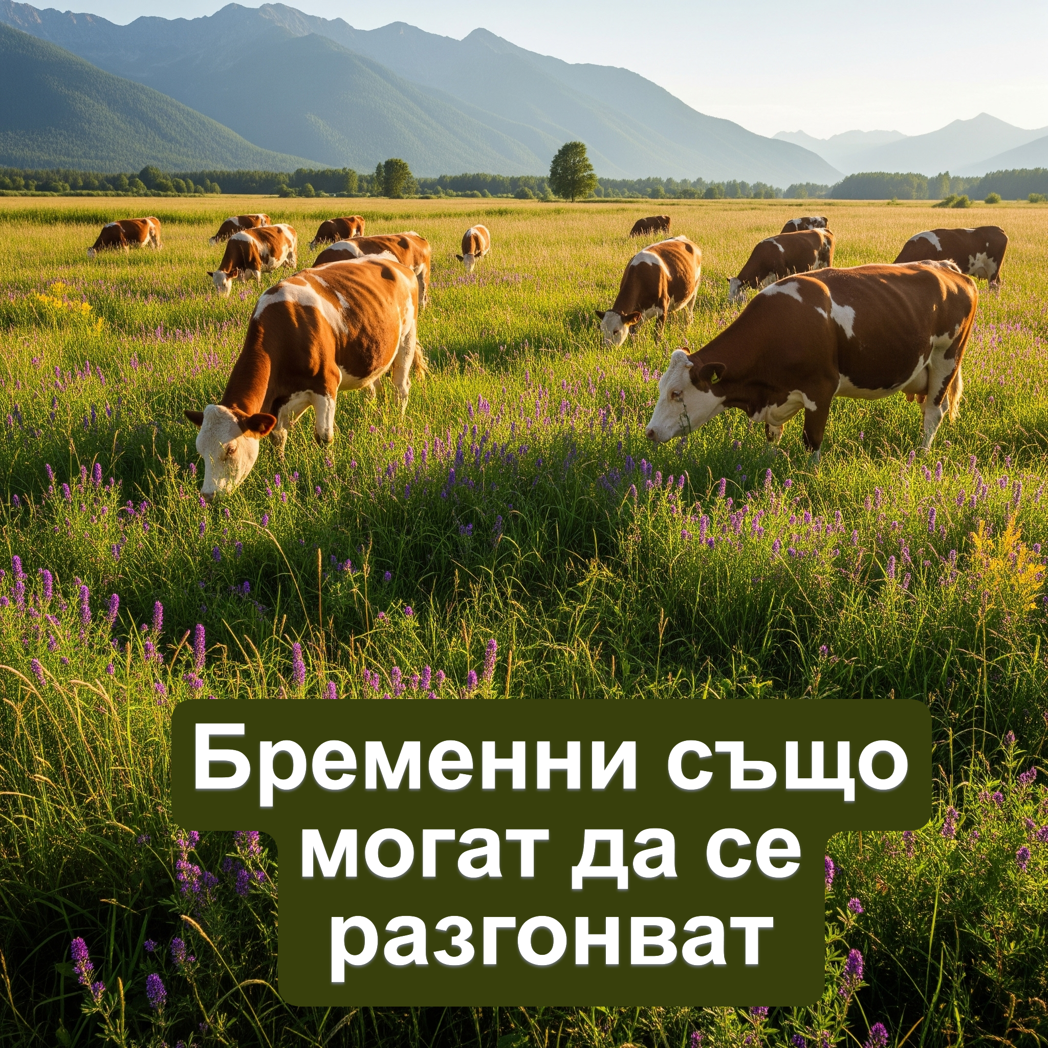 Бременните крави също могат да се разгонят !