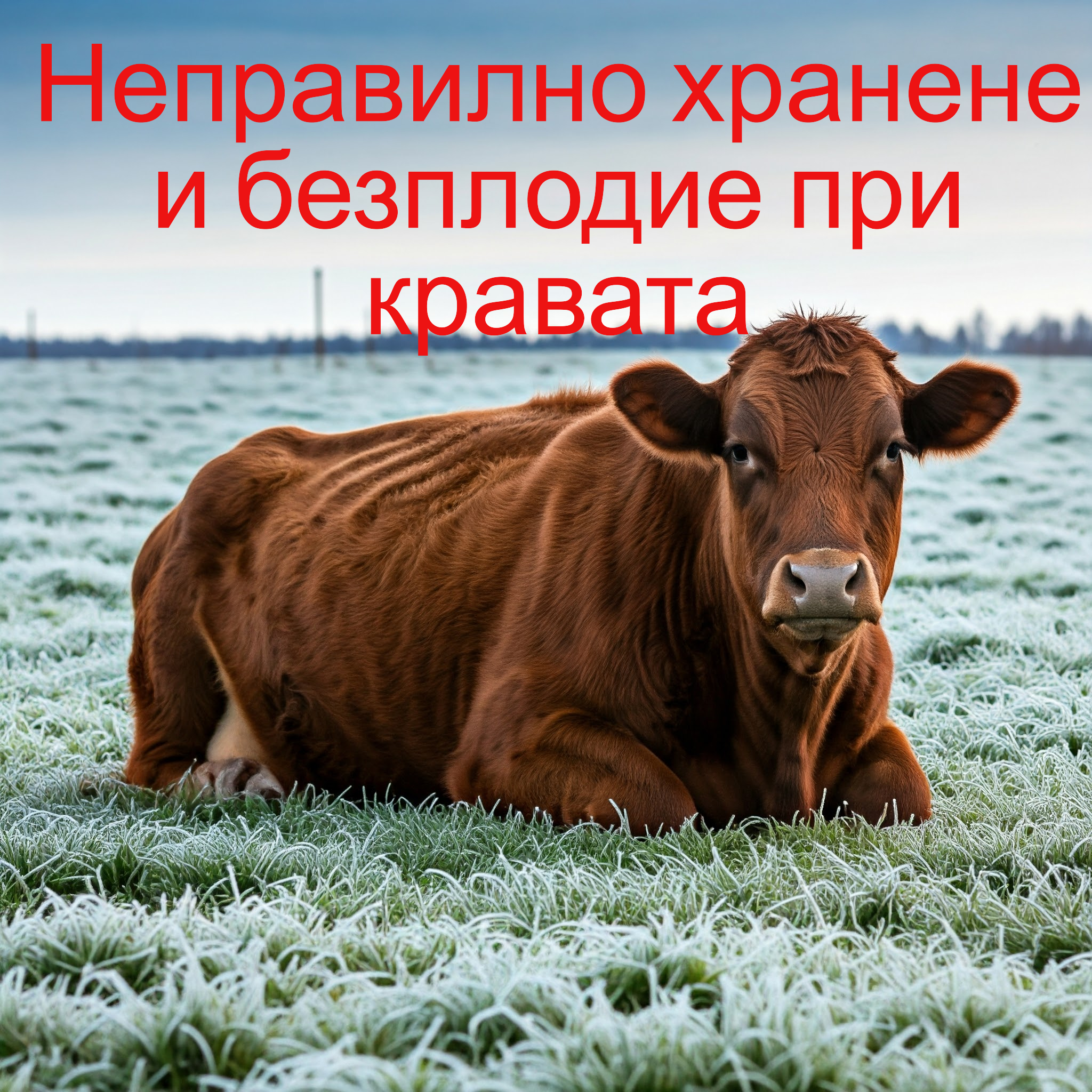 Неправилното хранене може да доведе до безплодие при кравата