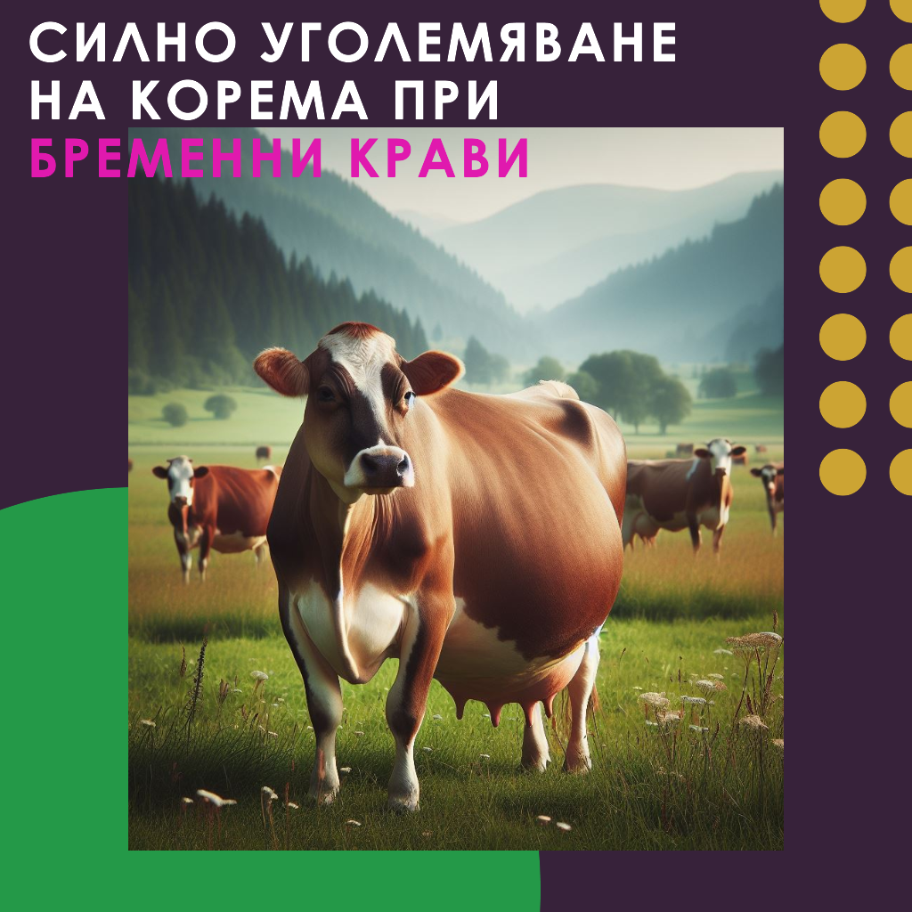 На какво се дължи екстремното уголемяване на корема при бременните крави