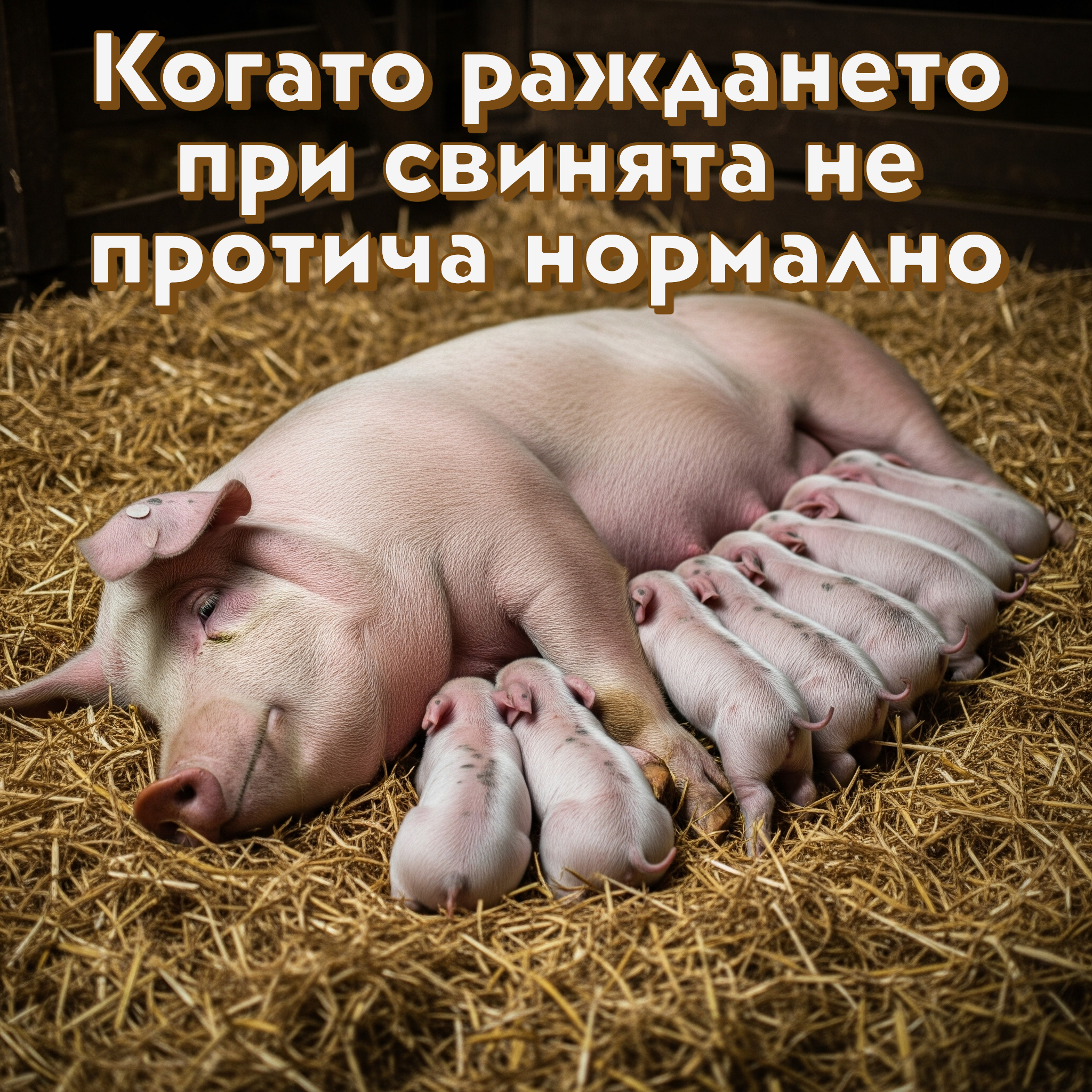 Когато раждането при свинята не протича нормално