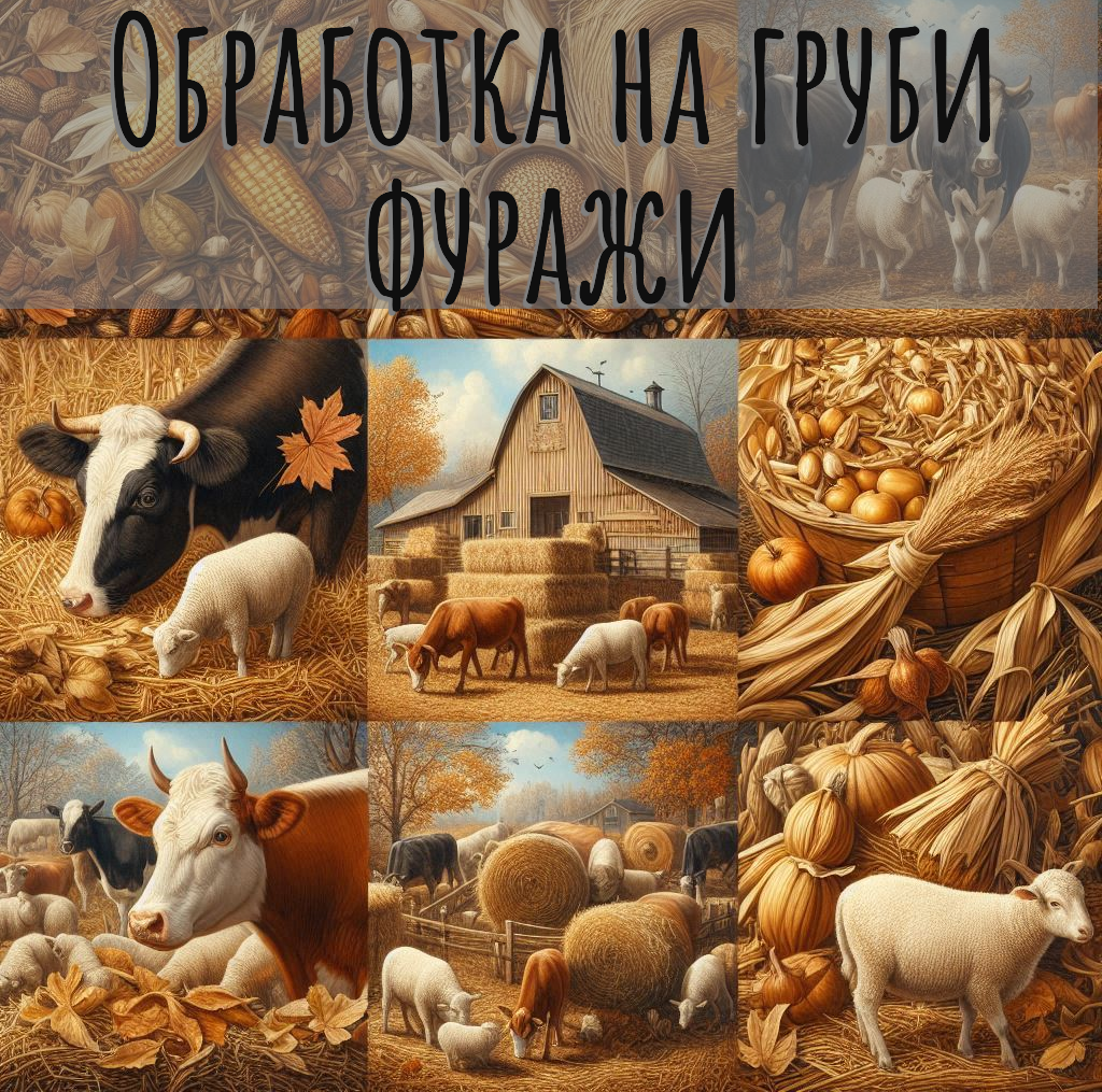 Обработка и подготовка на грубите фуражи, преди да бъдат предоставени за изхранване