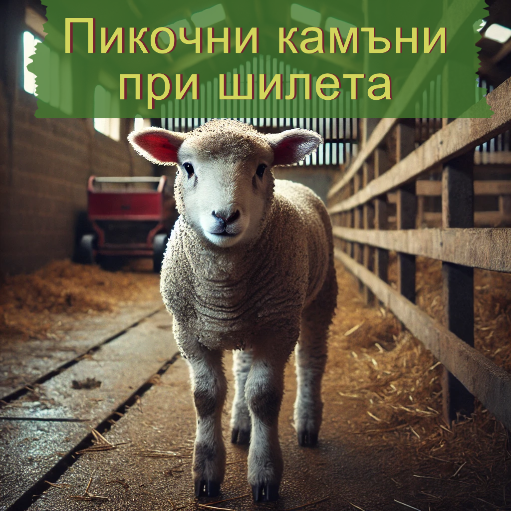 Пикочните камъни най-често се  срещат при мъжките шилета за угояване