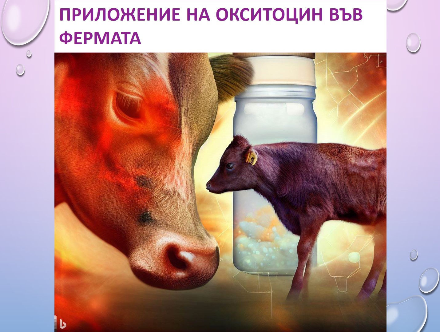 ПРИЛОЖЕНИЕ НА ОКСИТОЦИН ВЪВ ФЕРМАТА